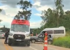 Colisão entre veículos provoca lentidão em Cachoeira do Campo