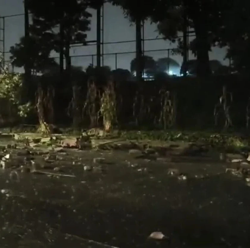 Temporal provoca susto em BH e muro do CT do Cruzeiro desaba após forte chuva