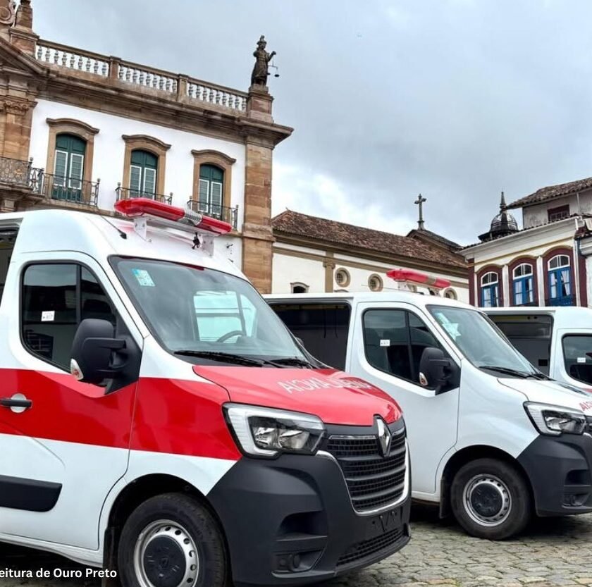 Ouro Preto amplia frota da saúde com três novas ambulâncias
