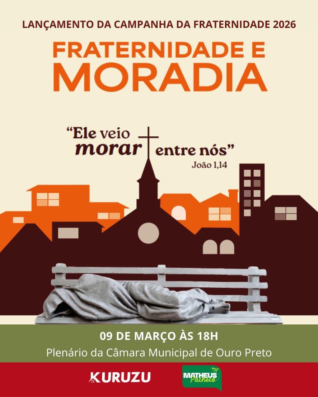 Câmara de Ouro Preto lança Campanha da Fraternidade 2026 com debate sobre moradia