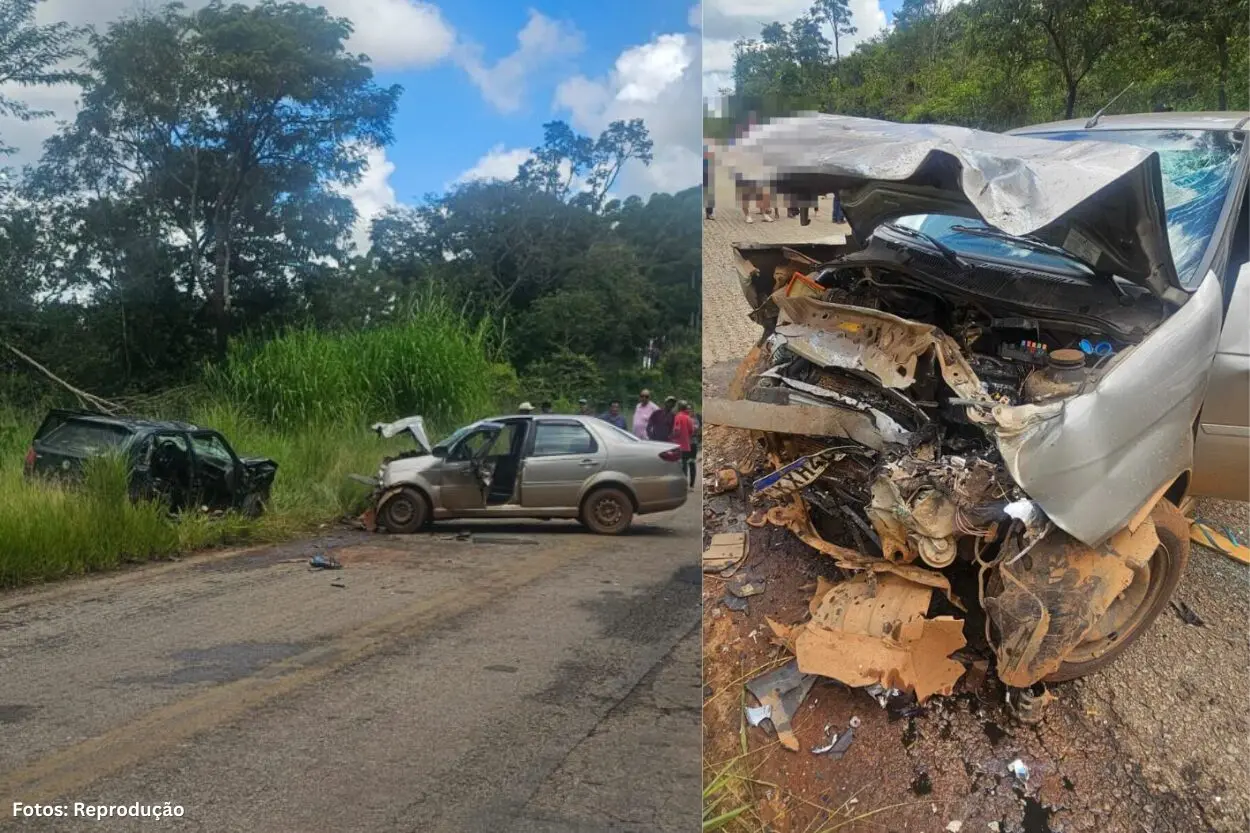 Colisão entre carros deixa dois mortos em Lafaiete