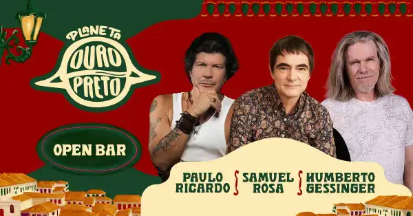 Samuel Rosa, Humberto Gessinger e Paulo Ricardo: ingressos para o Planeta Ouro Preto 2026 já estão à venda