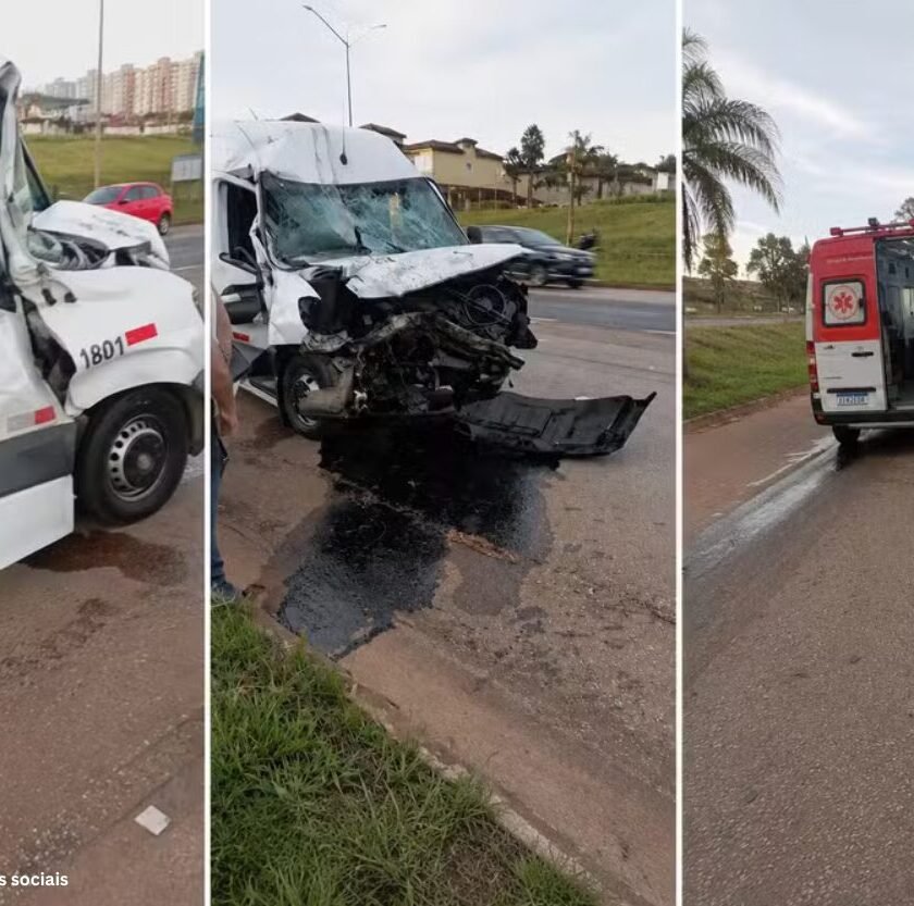 Van com pacientes de Ouro Preto bate em carreta na BR-356 e deixa feridos na Grande BH