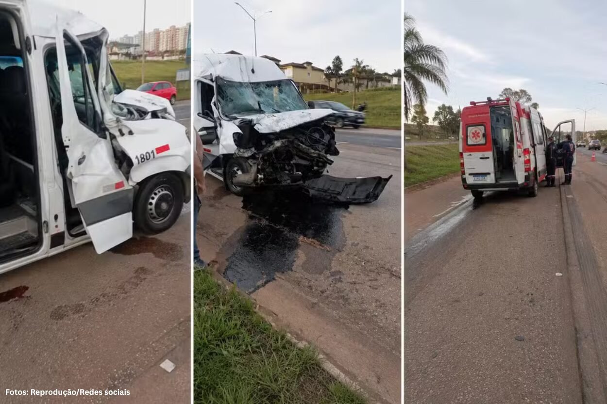 Van com pacientes de Ouro Preto bate em carreta na BR-356 e deixa feridos na Grande BH