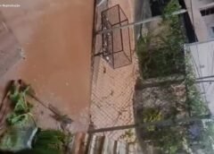 Chuva forte provoca alagamentos e deixa moradores em alerta no bairro Santa Clara, em Mariana