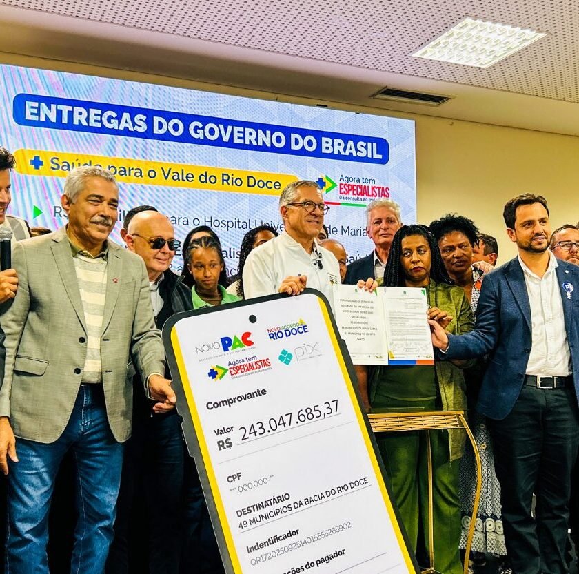 Acordo do Rio Doce libera R$ 284 milhões para Hospital Universitário de Mariana, mais R$ 243 milhões para cidades atingidas 