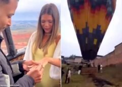 Pedido de casamento em balão causa susto em moradores após mudança de rota