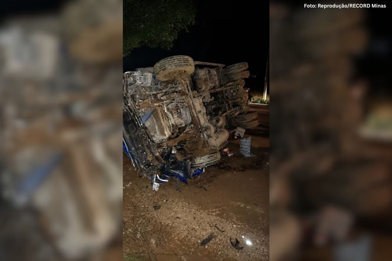 Homem morre e dois ficam feridos em acidente entre caminhão e carro em Mariana