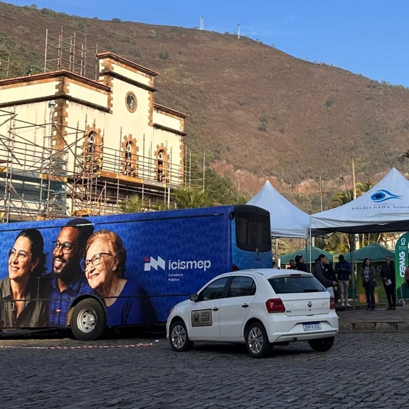 Unidade móvel inicia atendimentos oftalmológicos em Ouro Preto com previsão de mais de 8 mil consultas