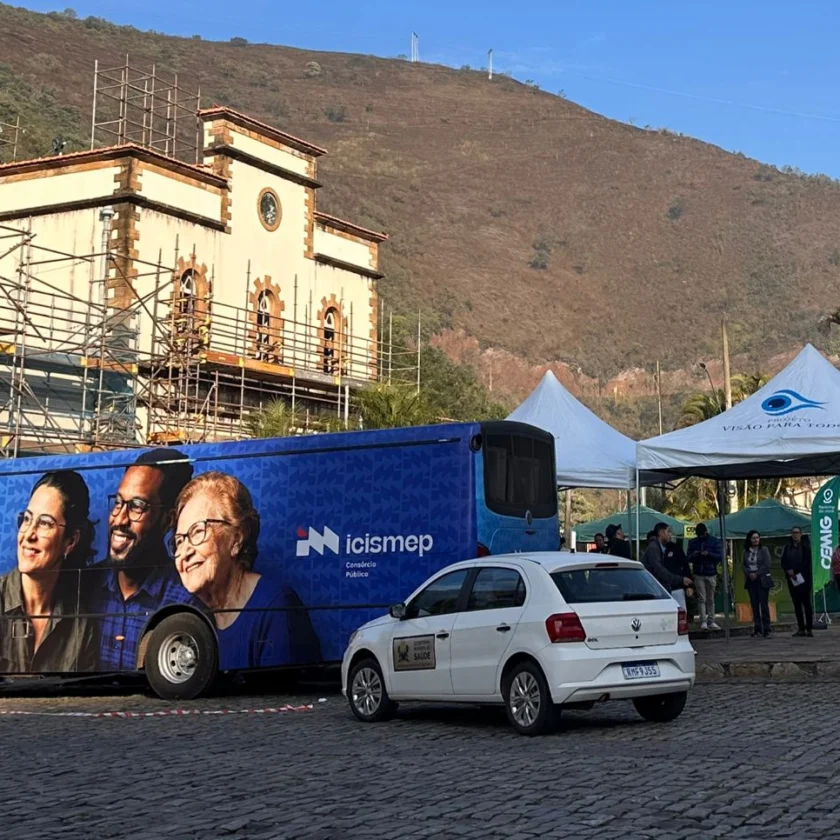Unidade móvel inicia atendimentos oftalmológicos em Ouro Preto com previsão de mais de 8 mil consultas