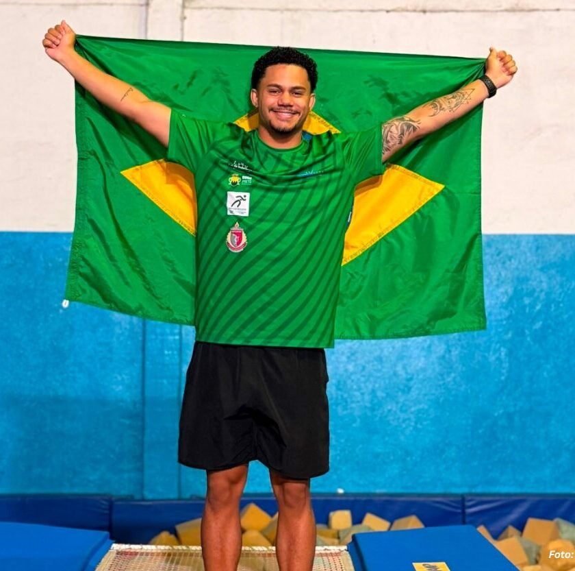 Campeão mundial, ouro-pretano é convocado para a Seleção Brasileira de Ginástica de Trampolim