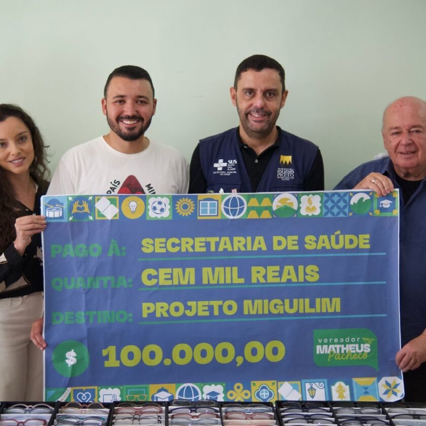Emendas do vereador Matheus Pacheco garantem mais de 5 mil triagens e exames de vista para estudantes de Ouro Preto