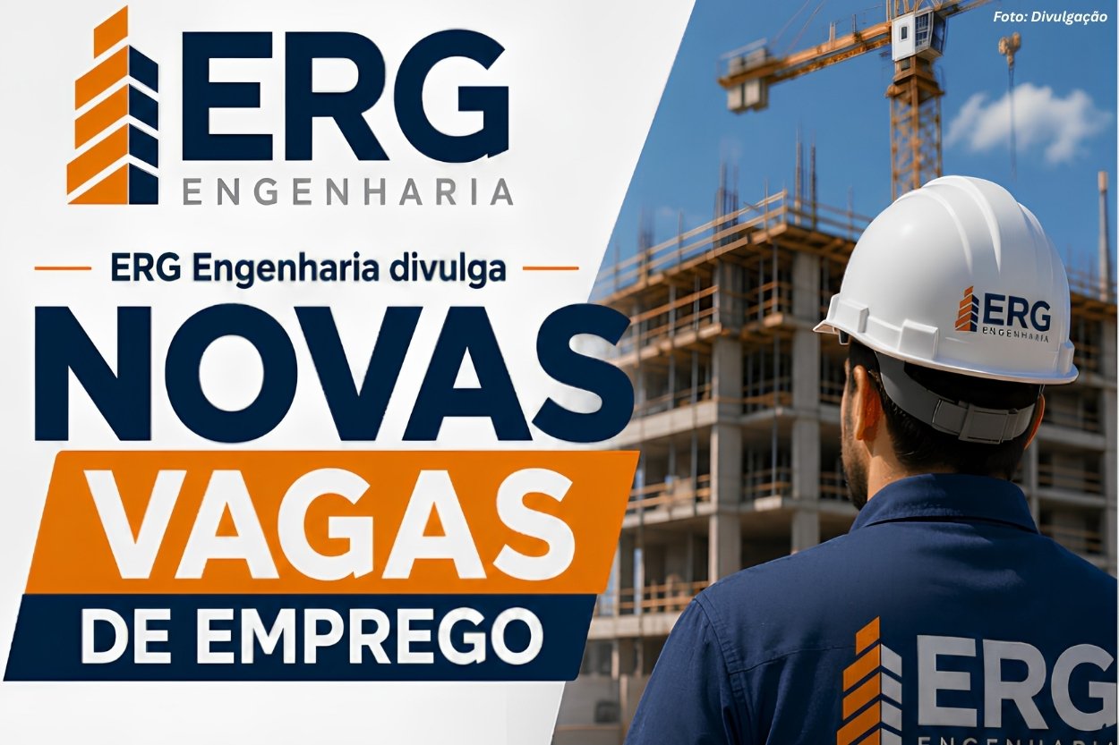 ERG Engenharia abre vagas de emprego em Mariana, Itabirito e Diogo de Vasconcelos