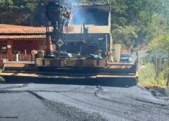 Asfaltamento avança na Mata dos Palmitos, em Santa Rita de Ouro Preto