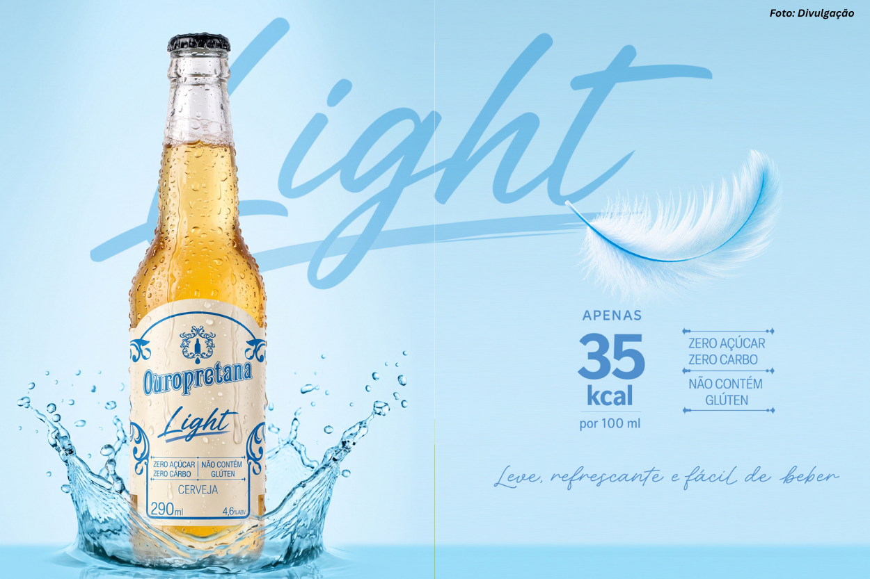 Cervejaria Ouropretana lança cerveja Light com zero carboidratos e sem glúten
