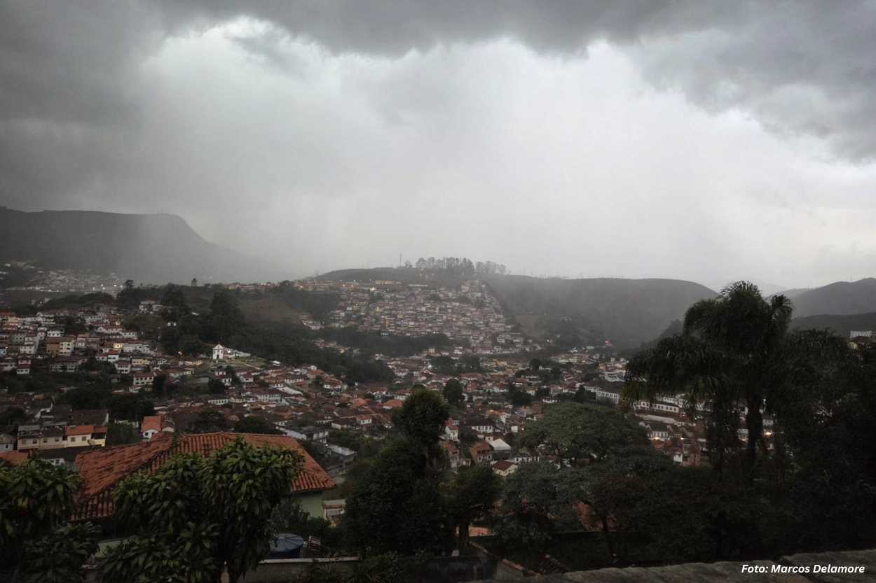 INMET emite alerta de tempestade com granizo e ventos de 60 km/h para Ouro Preto